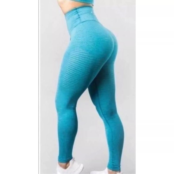 Alphalete Halo Vivid Blue Women's Leggings Size Small - Picture 2 of 12